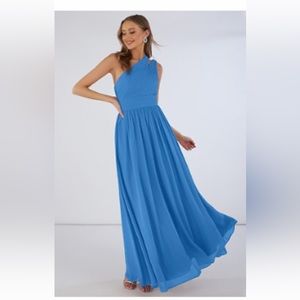 Azazie Bridesmaid Dress - Blue Jay